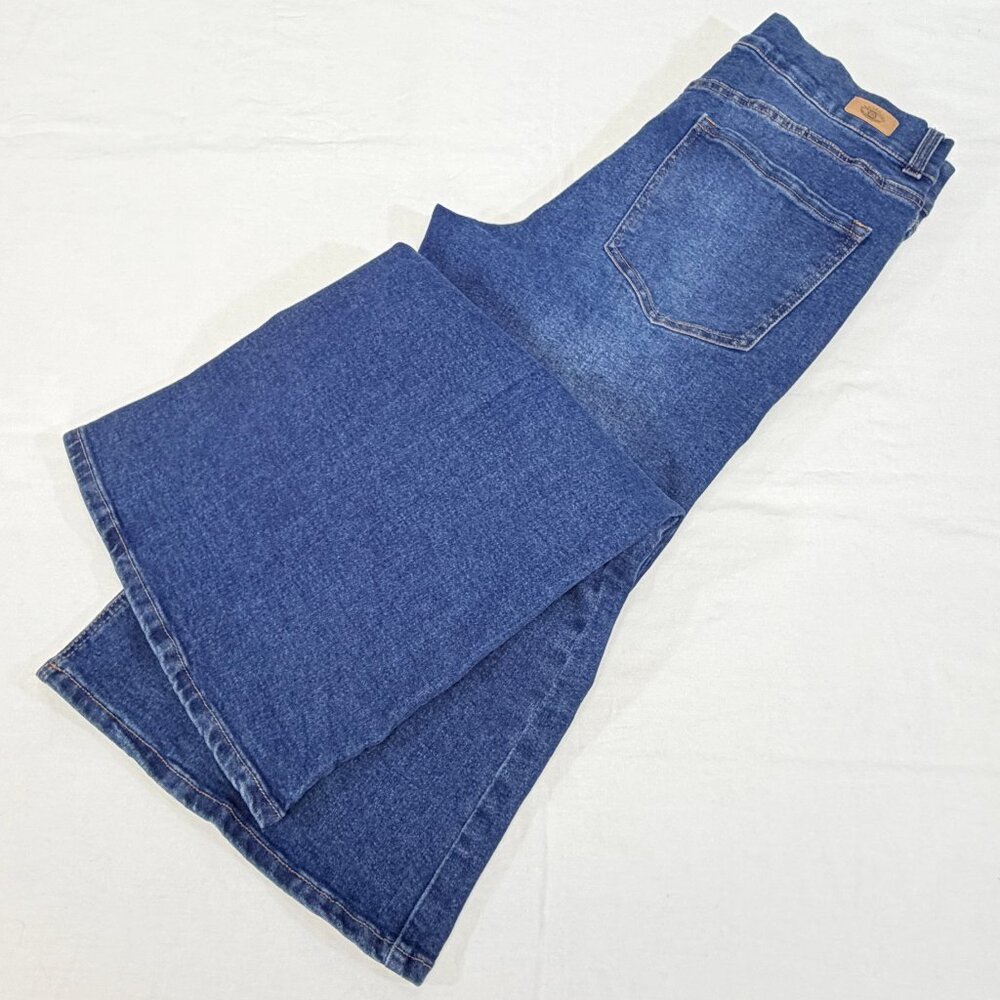 Sofia Vergara Hi Rise Margot Wide Leg Faded Stretch Denim Jeans 14 Medium Wash - Picture 10 of 13